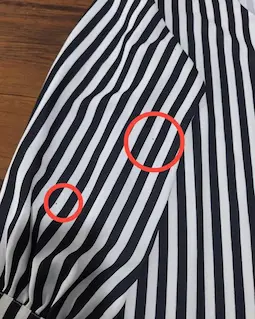 شومیز راه راه سفید مشکی دو یقه سایز-M-تخفیفی