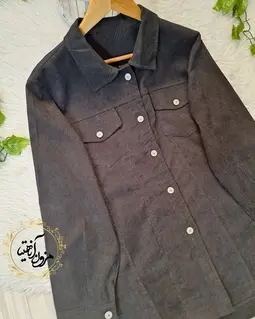 تونیک جلو دکمه زغال سنگی طرح کبریتی