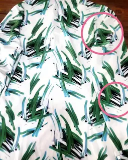 تونیک پنج دکمه سفید سبز طرح خطی آبرنگی  مهشید سایز-7-تخفیفی