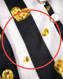 تونیک پنج دکمه راه راه سفید مشکی طرح قلب طلایی ریز و درشت سایز-8-تخفیفی