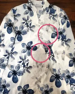 تونیک پنج دکمه سفید سرمه ای سایز بزرگ طرح گلدار محیا سایز-5-تخفیفی