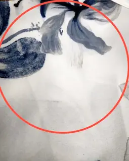 تونیک پنج دکمه سفید سرمه ای طرح گلدار محیا سایز-8-تخفیفی