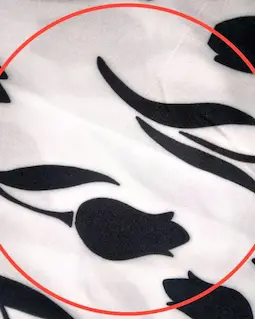 تونیک پنج دکمه سفید طرح گل لاله مشکی سایز-5-تخفیفی