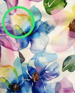 شومیز جلو دکمه سفید طرح گلبرگ آبرنگی سیتا سایز-5-تخفیفی