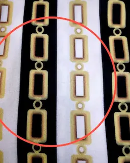 تونیک پنج دکمه سفید مشکی سایز بزرگ طرح راه راه زنجیری آرامیس سایز-6-تخفیفی