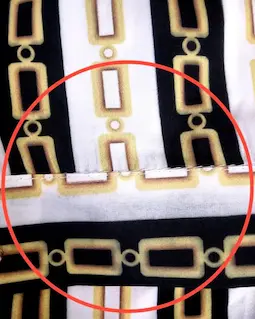 تونیک پنج دکمه سفید مشکی سایز بزرگ طرح راه راه زنجیری آرامیس سایز-6-تخفیفی