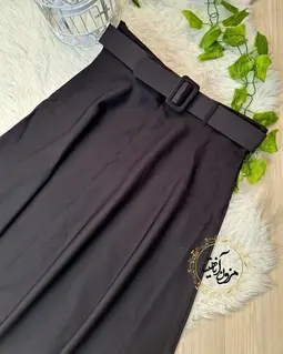 دامن زنانه مشکی طرح نیم کلوش قد کوتاه