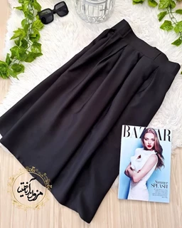 دامن مجلسی مشکی طرح پیله دار