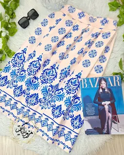 دامن پیله دار گلبهی طرح نیمه سنتی اقاقیا