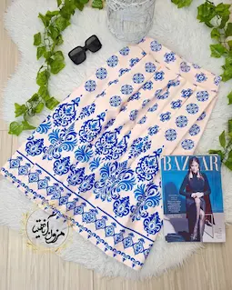 دامن پیله دار گلبهی طرح نیمه سنتی اقاقیا