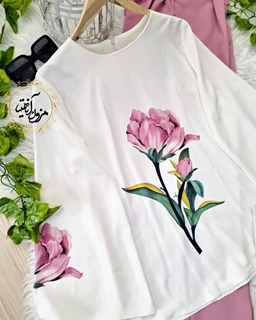 ست شومیز و شلوار رز یاسی سایز-M-تخفیفی