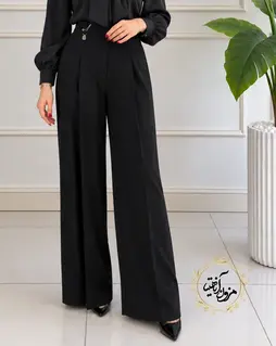 شلوار بگ ریزشی مشکی طرح مهدا