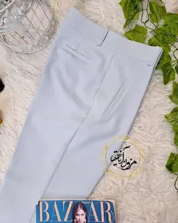 شلوار زنانه آبی آسمانی طرح دمپا ناتالی