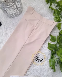 شلوار زنانه استخوانی طرح نیم بگ وانیا