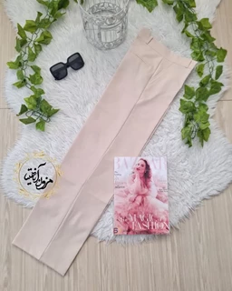 شلوار زنانه استخوانی طرح نیم بگ وانیا