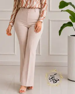 شلوار زنانه جیب نما استخوانی طرح دمپا لعیا