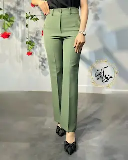 شلوار زنانه سبز ارتشی طرح دمپا ناتالی