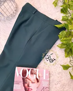 شلوار زنانه سبز طرح دمپا لعیا