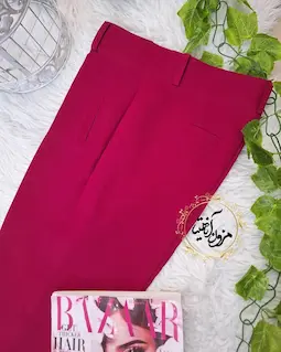 شلوار زنانه سرخابی طرح دمپا ناتالی