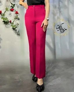 شلوار زنانه سرخابی طرح دمپا ناتالی