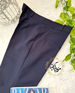 شلوار زنانه سرمه ای طرح دمپا لعیا
