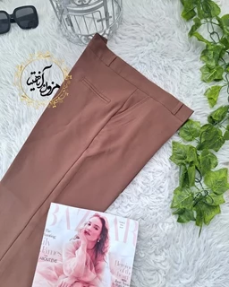 شلوار زنانه شکلاتی طرح آتریسا