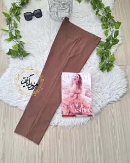شلوار زنانه شکلاتی طرح آتریسا