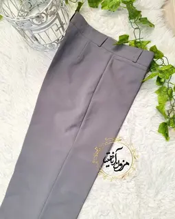 شلوار زنانه طوسی طرح نیم بگ