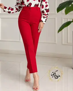 شلوار زنانه قرمز طرح آتریسا