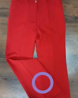 شلوار زنانه قرمز طرح دمپا لعیا سایز-3-تخفیفی