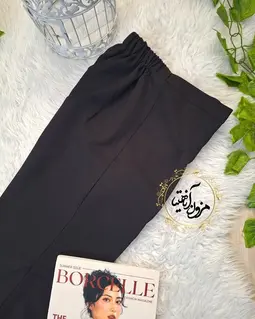 شلوار زنانه مشکی طرح نیم بگ ماریسا
