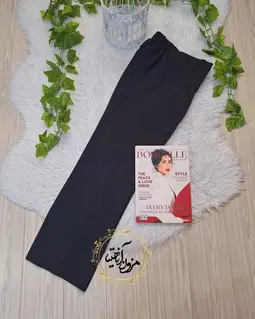 شلوار زنانه مشکی طرح نیم بگ ماریسا