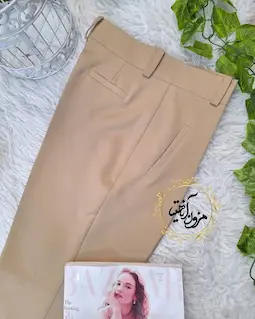 شلوار زنانه نسکافه ای طرح دمپا ناتالی