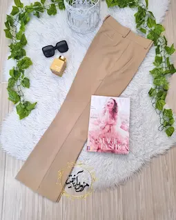 شلوار زنانه نسکافه ای طرح دمپا ناتالی