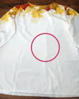 شومیز آستین واشری ریزشی سفید طرح برگهای پاییزی پارمیدا سایز-4-تخفیفی