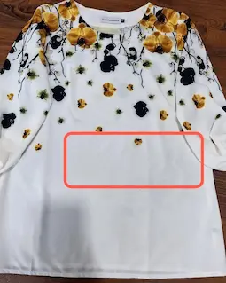 شومیز آستین واشری ریزشی شیری نسکافه ای طرح شکوفه باران سایز-2-تخفیفی