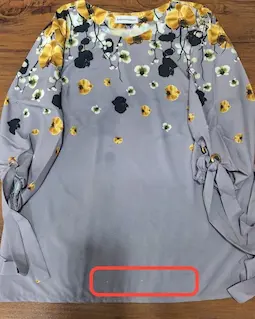 شومیز آستین واشری ریزشی طوسی نسکافه ای طرح شکوفه باران سایز-4-تخفیفی