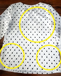 شومیز آستین واشری سفید طرح قلب خال خالی سایز-3-تخفیفی