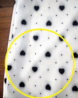 شومیز آستین واشری سفید طرح قلب خال خالی سایز-3-تخفیفی