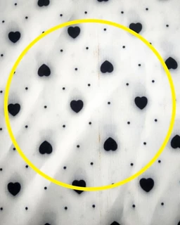 شومیز آستین واشری سفید طرح قلب خال خالی سایز-3-تخفیفی