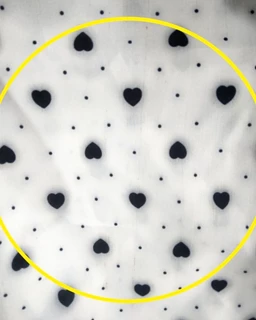 شومیز آستین واشری سفید طرح قلب خال خالی سایز-3-تخفیفی