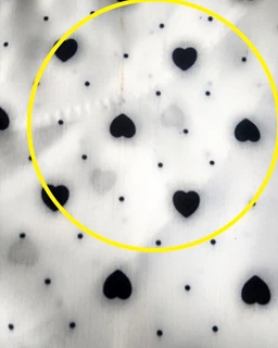 شومیز آستین واشری سفید طرح قلب خال خالی سایز-3-تخفیفی