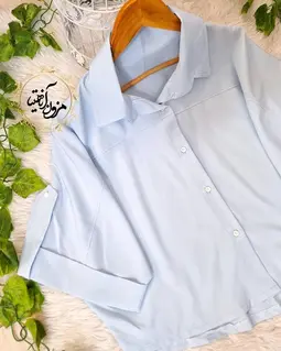 شومیز آستین پاگن دار طرح باکسی ماهین
