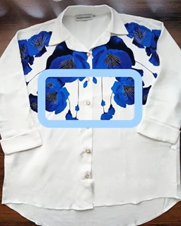 شومیز آستین کیمونو تک سفید کاربنی طرح شقایق سایز-2-تخفیفی