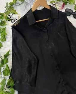 شومیز آستین کیمونو مشکی طرح باکسی 