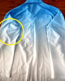 شومیز جلو بسته آبی سفید طرح ایتالیایی سایز-2-تخفیفی