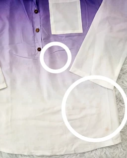 شومیز جلو بسته بنفش سفید طرح ایتالیایی سایز-1-تخفیفی