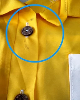 شومیز جلو بسته زرد سفید طرح ایتالیایی سایز-3-تخفیفی