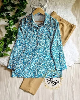 شومیز جلو دکمه رویال سایز-M-تخفیفی