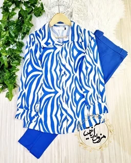شومیز جلو دکمه زبرا کاربنی